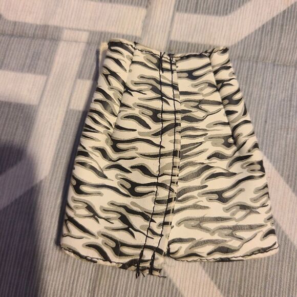 NEW Barbie Doll Fashions Zebra Print Vinyl Type Ruffle Skirt Clothes - Picture 2 of 4